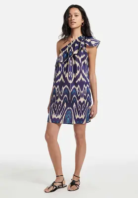 Dress 3eva93 V08052 Bleu-Multico | Color: BLEU MULTICO | Size: FR-36