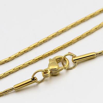 304 Stainless Steel Boston Chain Necklaces