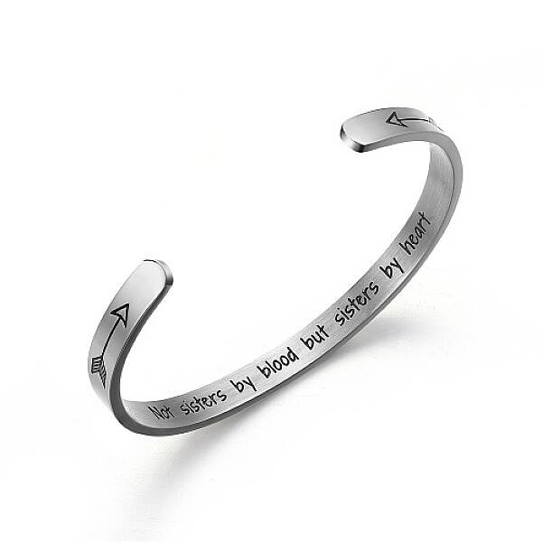 Tarnish Resistant Stainless Steel Cuff Bangle for Women