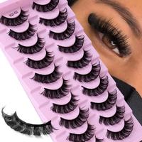 Summer Natural False Eyelashes, Wispy Cat Eye Cluster Eyelashes Extensions Kit for Women, Diy Curling Natural Fake Eyelash Ki...