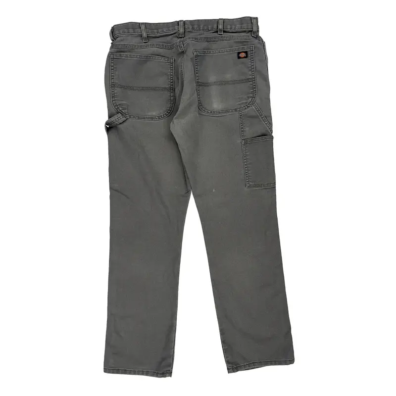 Dickies Carpenter Trousers - 34W 31L Grey Cotton Blend