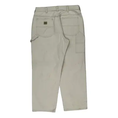 Lee Carpenter Trousers - 34? Waist Beige Cotton