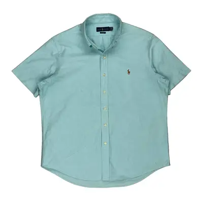 Ralph Lauren Short Sleeve Shirt - Large Blue Cotton