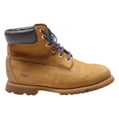 TIMBERLAND Icon 6 Nubuck Lace-Up Boots Orange Leather Mens UK 7.5