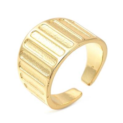 Rack Plating Brass Open Cuff Rings for Women