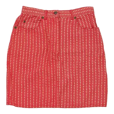 Maria Giaic Mini Skirt - 28W UK 8 Red Cotton