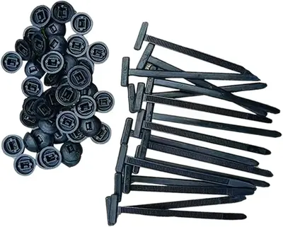 100Pcs Nylon Universal Cable Tie Buckle, Heavy Duty Self-Locking Nylon Zip Ties Holder, Multipurpose Plastic Cable Ties Tool ...