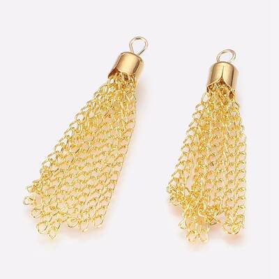 Curb Chain Tassels Pendants