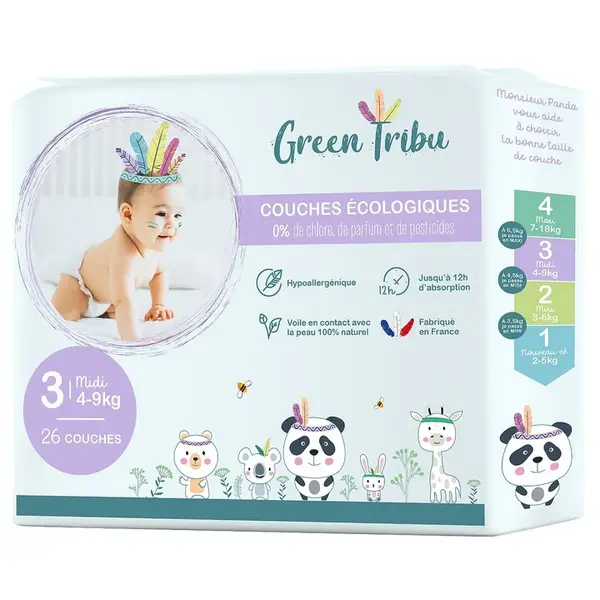 Tribù Verde Ecological Layers - 4-9kg - Size 3 - 26 layers