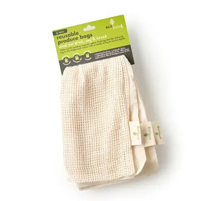 Organic Produce Bags & Bread Bag | Size: 3 Pack