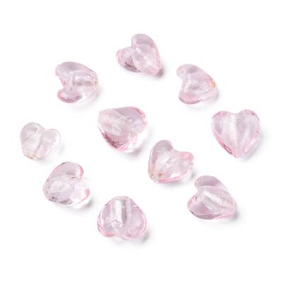 Handmade Silver Foil Glass Beads