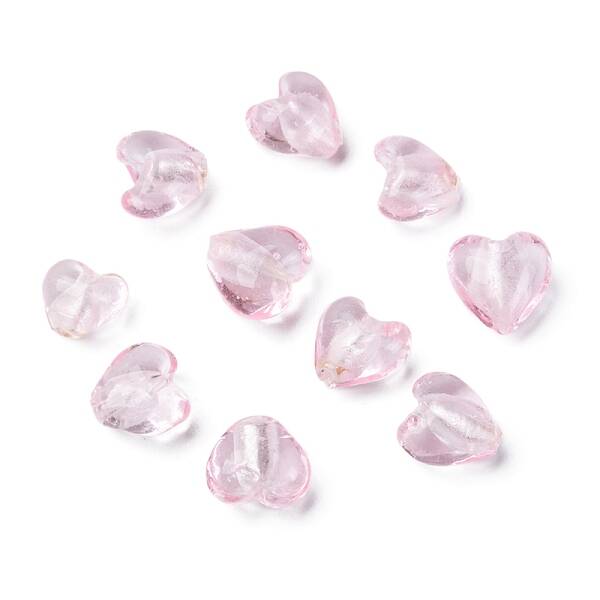 Handmade Silver Foil Glass Beads