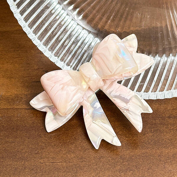 Bowknot Cellulose Acetate Alligator Hair Clips