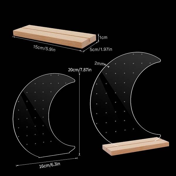 Clear Acrylic Earring Jewelry Display Stands