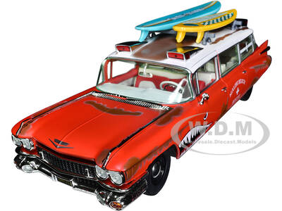 1959 Cadillac Eldorado Ambulance Red with White Top \