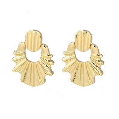 Rack Plating Brass Dangle Stud Earrings