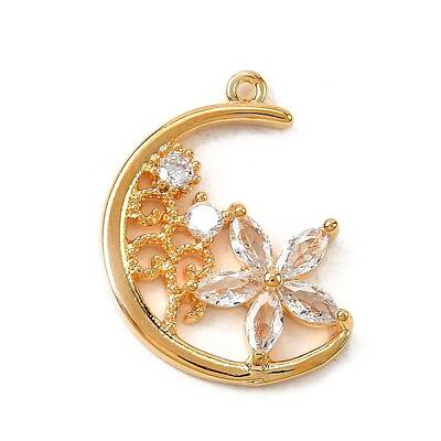 Brass Micro Pave Cubic Zirconia Pendants