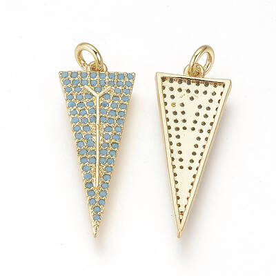 DIY Brass Micro Pave Cubic Zirconia Pendants