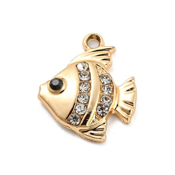 UV Plating Alloy Rhinestone Pendants