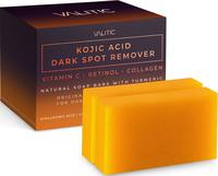 VALITIC Kojic Acid Dark Spot Remover Soap Bars with Vitamin C, Retinol, Collagen, Turmeric - Original Japanese Complex Infuse...