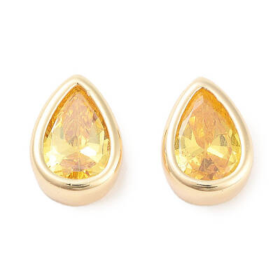 Brass Cubic Zirconia Beads