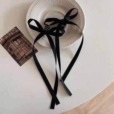 Bowknot streamers Plastic Claw Hair Clips