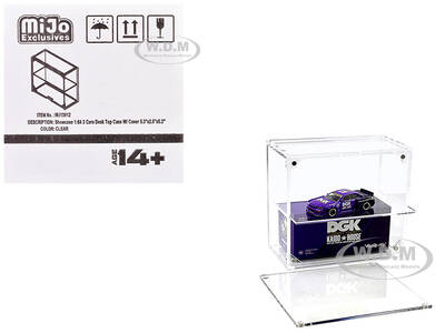 Showcase 2 Cars Desk Top Display Case with Cover \