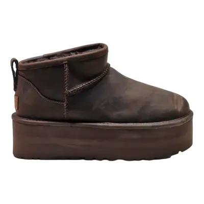 UGG Platform Shoes Brown Synthetic Womens UK 4