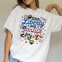 Ver 2 With Liberty And Justice For All Shirt, Fundemantal Rights Shirt, BLM Tshirt, Antiracism Shirt, Human Rights Shirt, Equ...