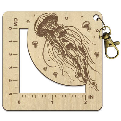 Wooden Square Frame Crochet Ruler