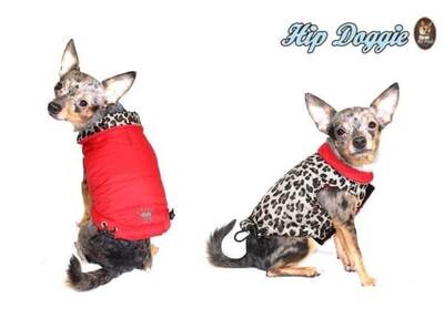 Red & Leopard Reversible Vest - XL