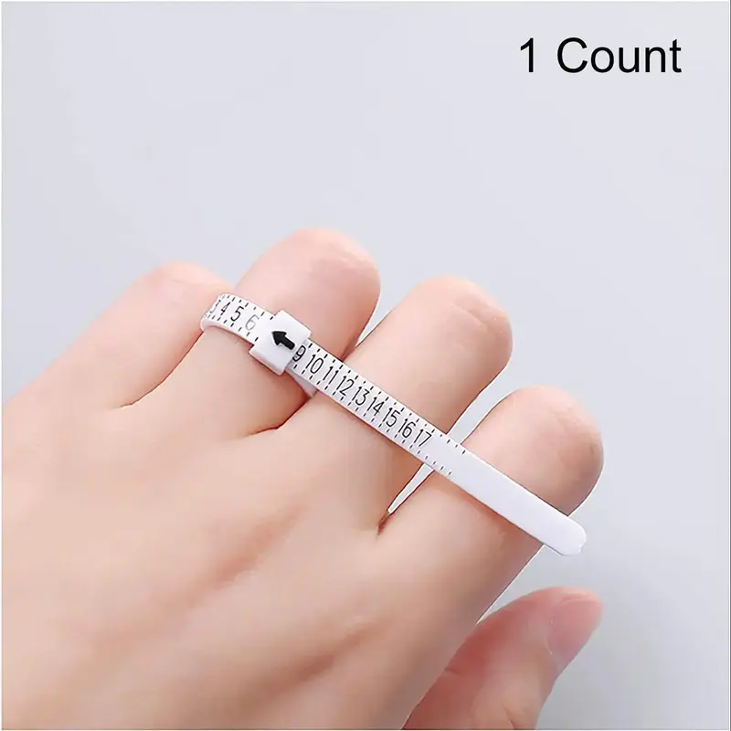 Ring Sizer Scale Measuring Gauge, Portable Finger Sizing Measure Tool, Reusable Ring Sizer Measuring Tools for Home & Jewelry...