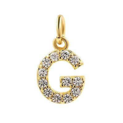 Brass Cubic Zirconia Pendants with Jump Rings