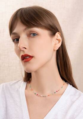 Necklace Cfrv6 Rose-Vert | Color: ROSE VERT | Size: U