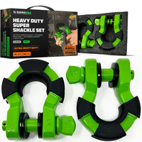Rhino USA Super D Ring Shackles 2Pack (70,548lb Break Strength) Heavy Duty 3/4\