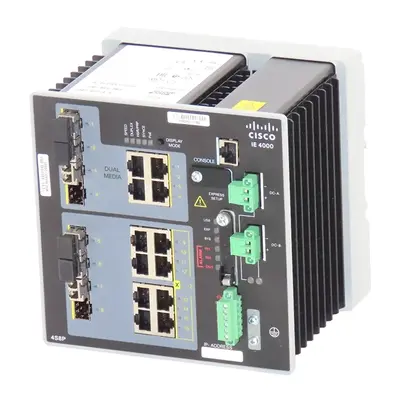 Cisco IE-4000-4S8P4GE-RF | Industrial Ethernet 4000 Series RJ-45 8 x Ports PoE 100Base-TX + 4 x SFP FE Ports + 4 x RJ-45 GE C...
