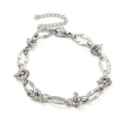 Non-Tarnish 304 Stainless Steel Oval Link Chains Bracelets for Men & Women