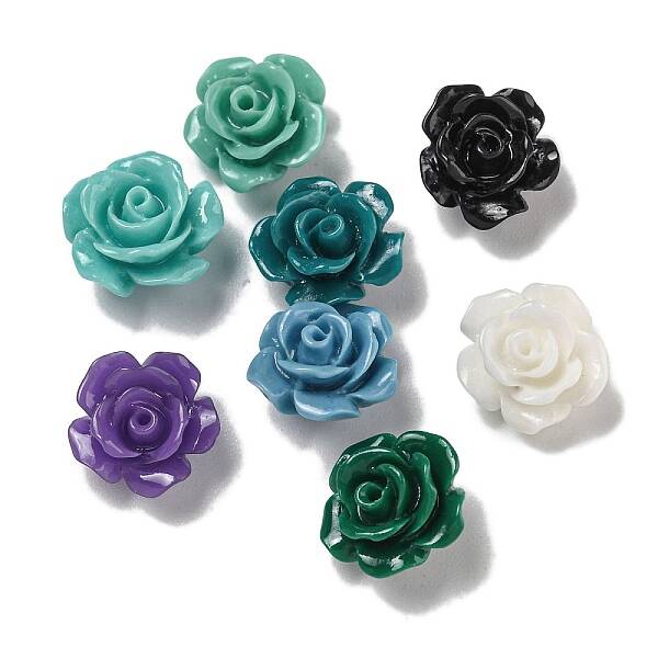 Synthetic Coral Dyed Carved Beads