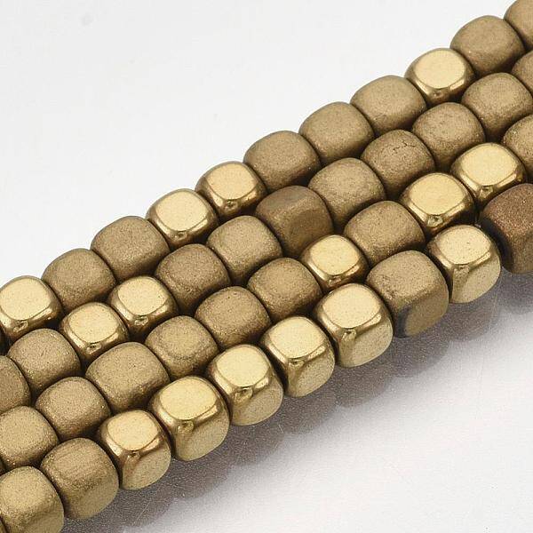Electroplate Non-magnetic Synthetic Hematite Bead Strands