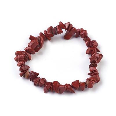 Natural Red Jasper Beads Stretch Bracelets