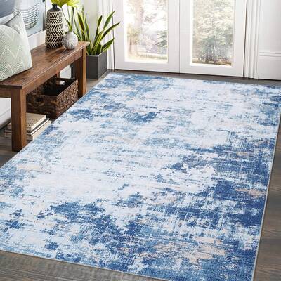Garvee Living Room Rug 5x7 Rug Washable Rug for Bedroom Modern Rug Non Slip Large Area Rug Abstract Soft Throw Rugs Low Pile ...