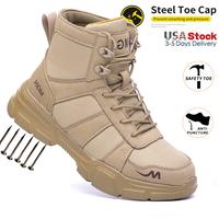 Work Boots Indestructible Safety Shoes Men Steel Toe Shoes Puncture-Proof Sneakers Male Footwear Shoes Male Non Slip Work Sho...