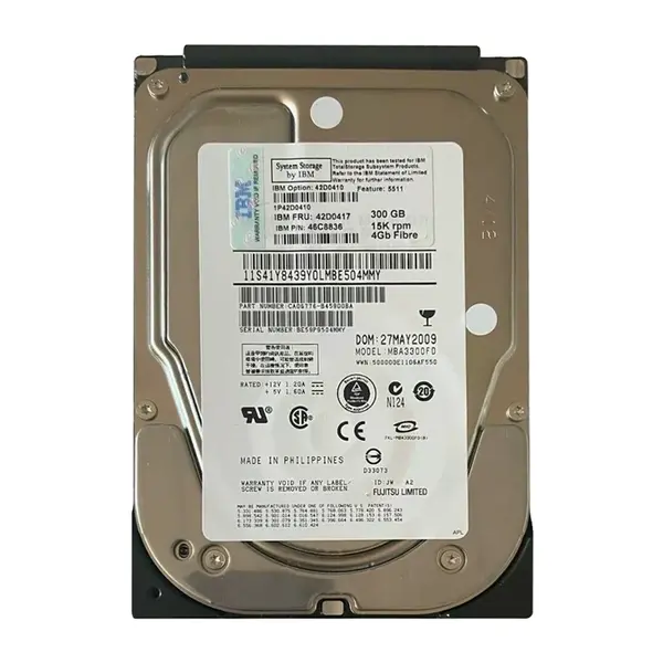 46C8836 IBM 300GB 4Gb/s Fibre Channel 15000 3.5-inch Hard Drive