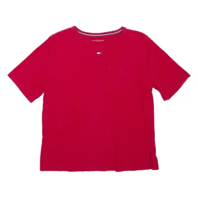 TOMMY HILFIGER Womens T-Shirt Red M