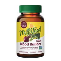 MegaFood Blood Builder Iron Supplement-Clincally Proven to Increase Iron Levels while Gentle on the Stomach. 60 Servings