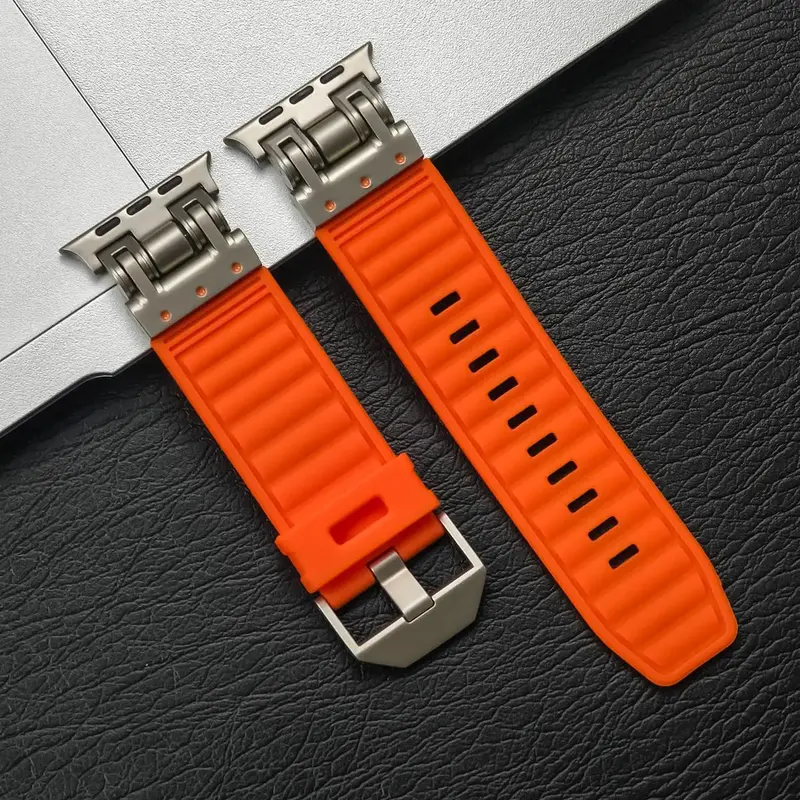 Soft Silicone Replacement Watch Band, for Apple Watch Ultra 2 49mm 45mm 44mm 42mm, for iWatch Series 9 8 7 6 5 4, Teenage Boy...