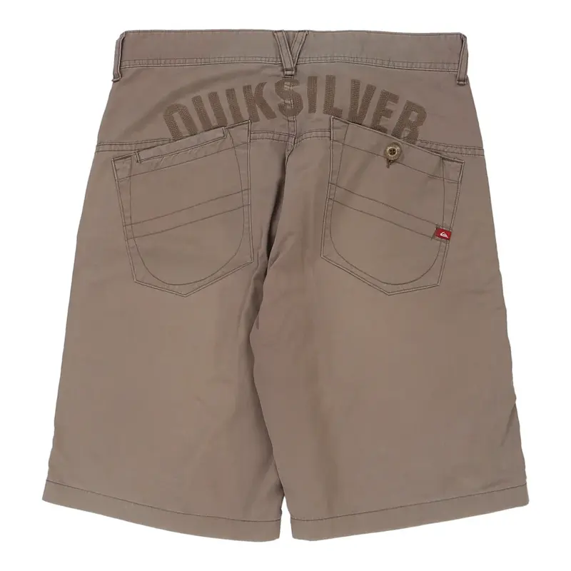 Quiksilver Spellout Shorts - 36W 12L Brown Cotton