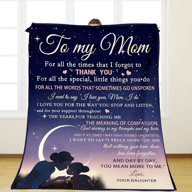 Butterfly & Letter Pattern Flannel Blanket, Soft Throw Blanket for Couch & Bed & Sofa, All Season Blanket, Breathable Comfort...