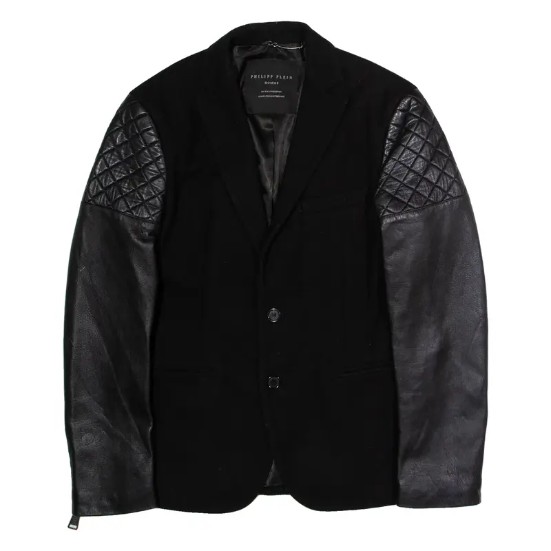 PHILIPP PLEIN Mens Blazer Jacket Black Wool L