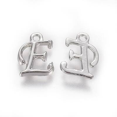 Rack Plating Alloy Alphabet Charms